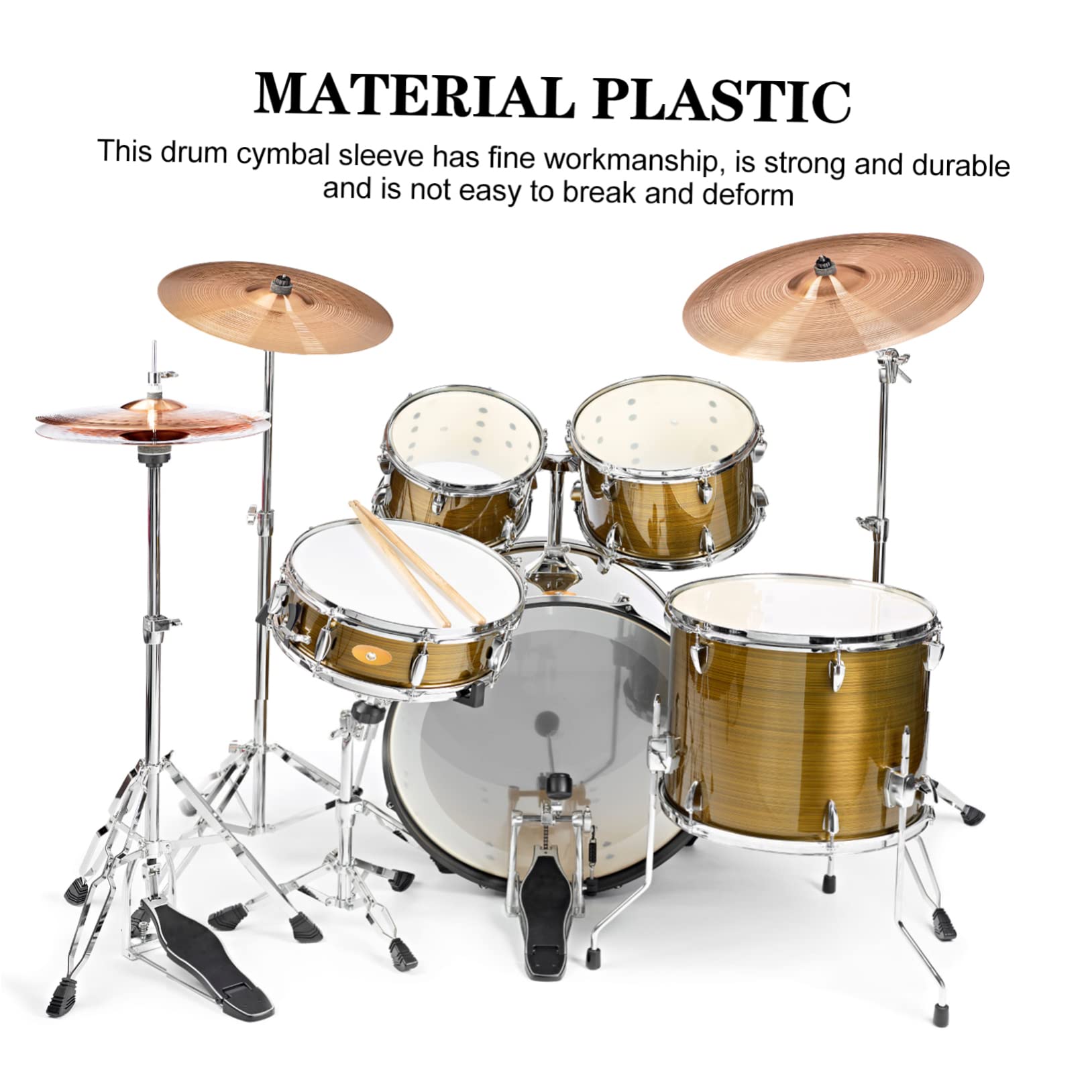60pièces Manchons De Avec Base Accessoires Fiables Pour Batterie Et Tambour Compatibles Avec Drums Électroniques Et Traditionnels