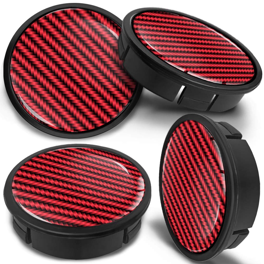 60mm Wheel Centre Caps Set of 4 – Black ABS Plastic Alloy Wheel Hub Caps Replacement – Push Fit Car Wheel Centre Caps – Multiple Designs (CX 0) — view 30