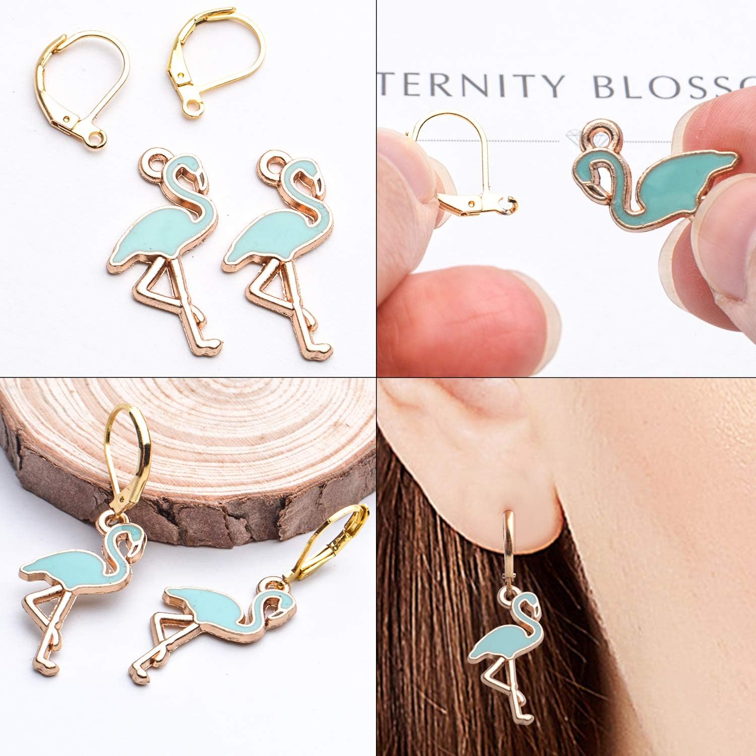 Earrings Hooks Leverback, 60pcs Leverback Earring Hooks Earwires Open Loop French Style for Earring Jewelry Making, Antique Bronze, White Gold, Silver, Gold, KC Gold, Rosegold - Image 6