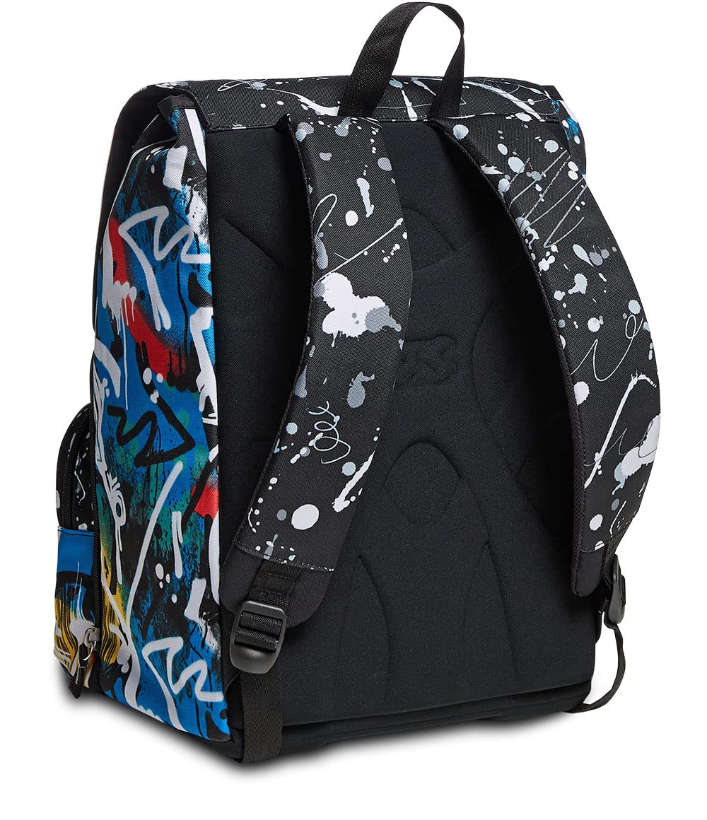 Seven Zaino Scuola Estensibile, Nero, Navybush Boy, Zaino Doppio Scomparto, Scuole Elementari e Medie, Bambini e Ragazzi