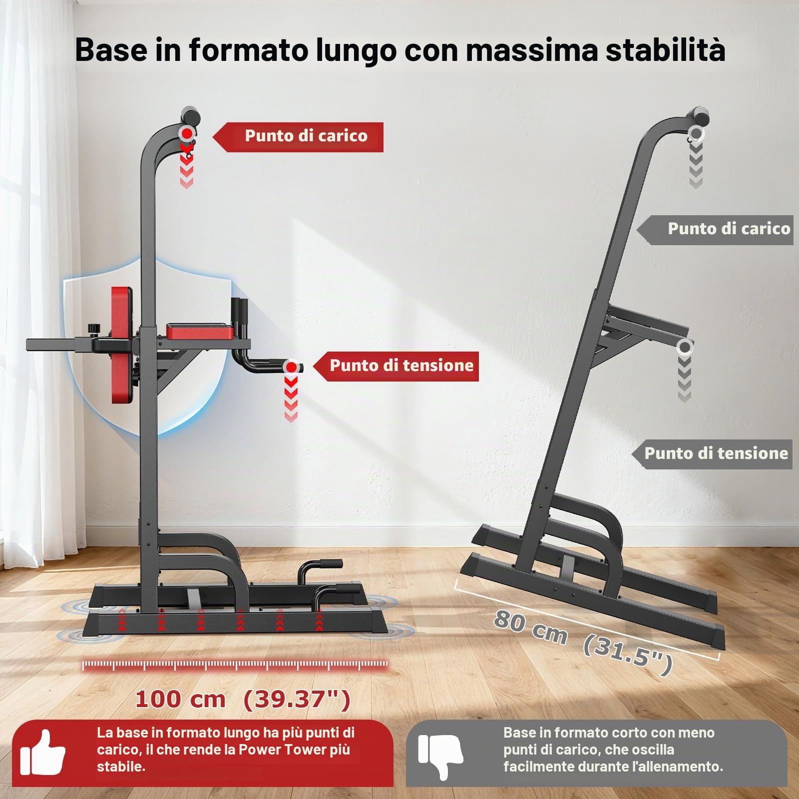 Barra per trazioni, stazione di trazione, con cavo integrato, 204,1 kg, multifunzione, regolabile in altezza, attrezzatura per allenamento di forza per palestra a casa