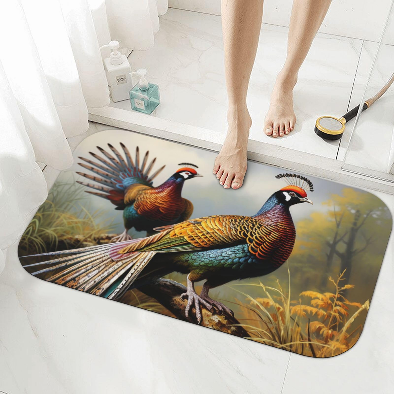 Tapis de sol de salle de bain séchage rapide adieu humidité en diatomite