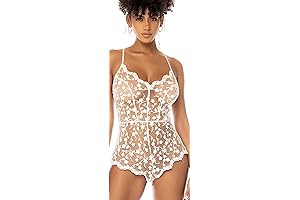 Mapale 7543 Women's Lace Lingerie Babydoll Romper Nightgown