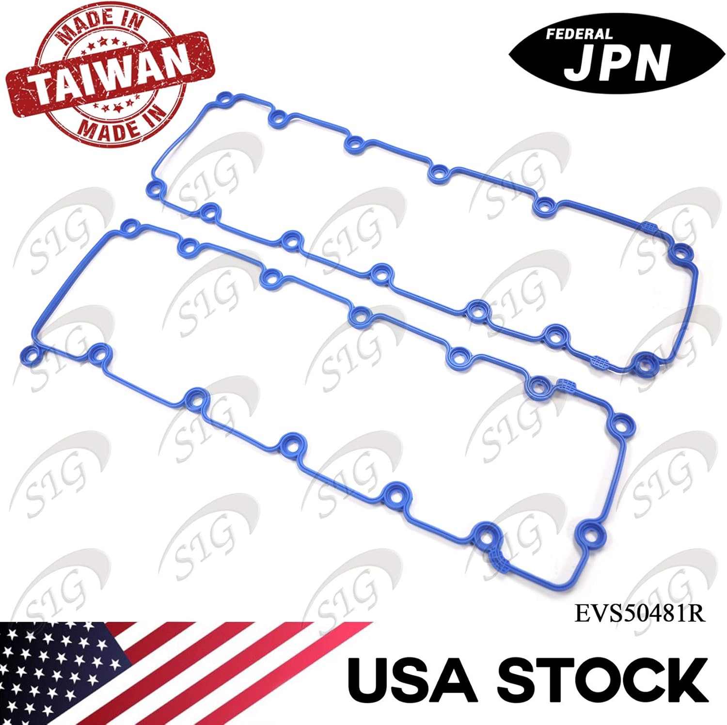 Engine Valve Cover Gasket Compatible with Ford & Lincoln & Mercury Model Excursion & Expedition & F150 & Mustang & Navigator & Grand Marquis with Engine Base 4.6L 5.4L V8 (Rep# VS50481R) - EVS50481R