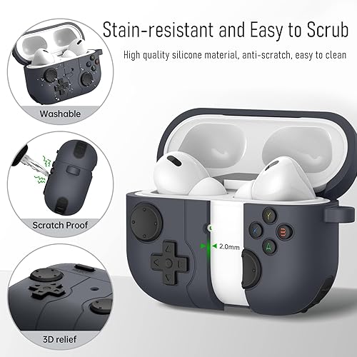 Miniatura 7 de Funda para Airpods 3, protector de silicona a prueba de golpes, compatible con Airpods de 3 generación con kit de limpieza, soporte de carga