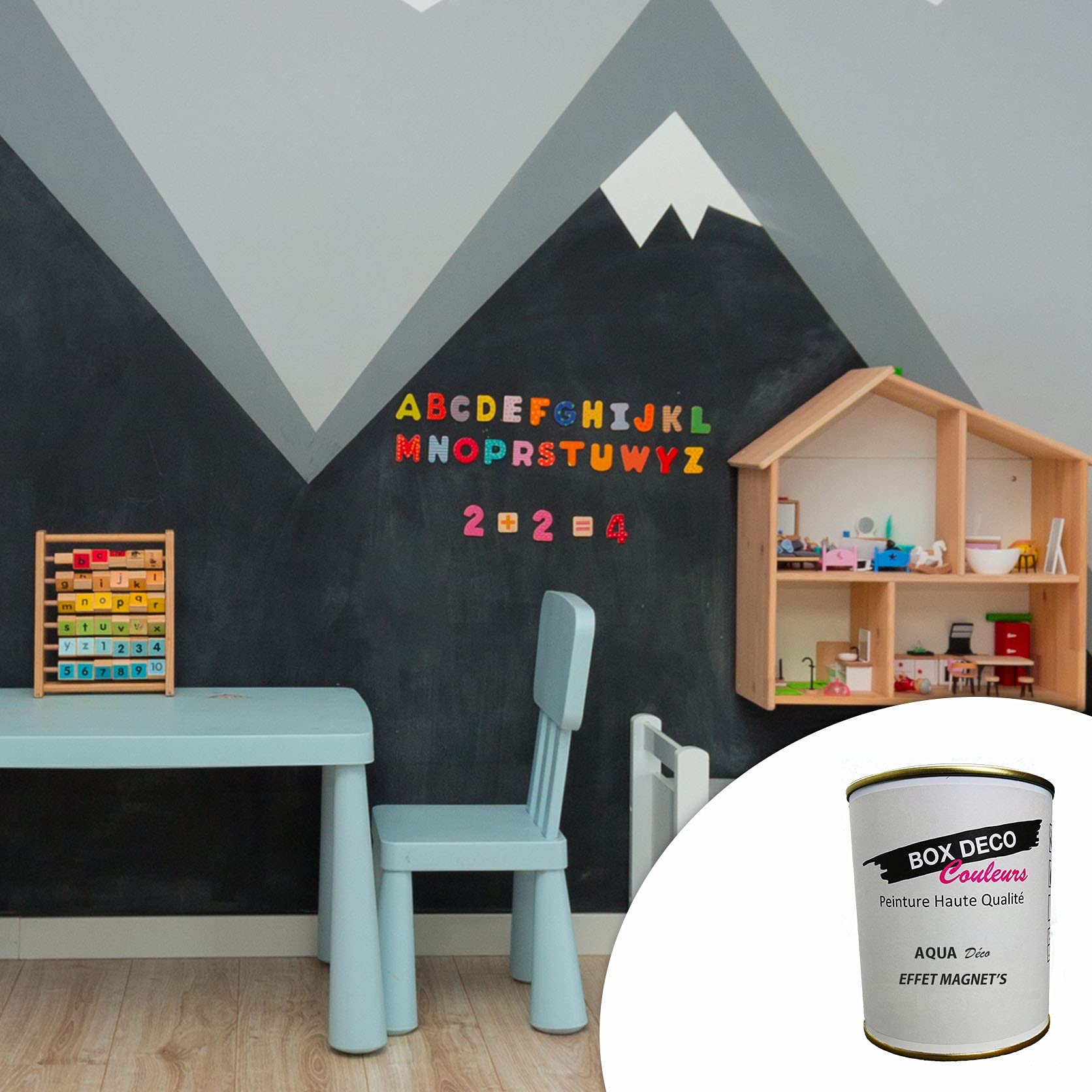 Pintura acrílica magnética con aspecto mate Aqua Magnets para pared, imantada, 500 ml, 5 m2