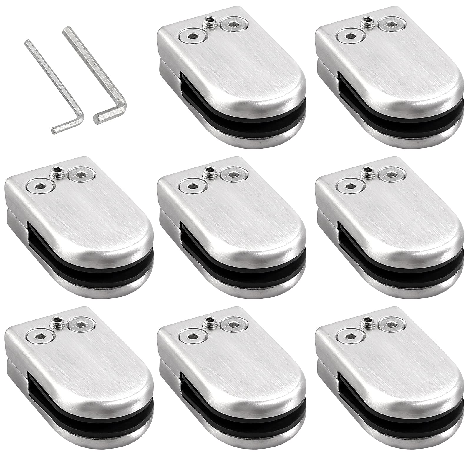 Buy Glass Clamps, Kamtop 8 Packs Arc Bottom Glass Clamp 68mm Stainless