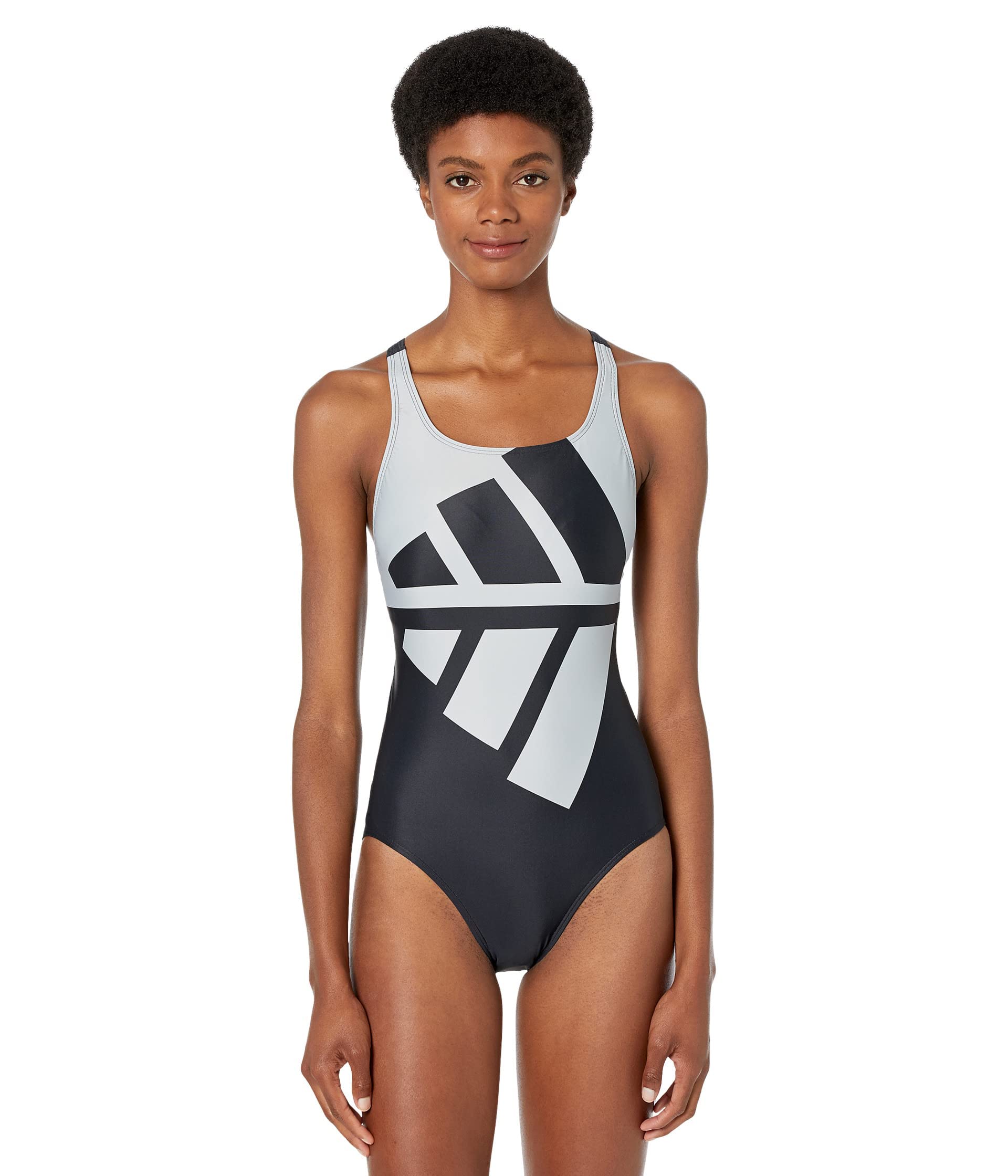 adidas Women's Standard 3-Stripes Graphic Swimsuit