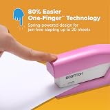 Bostitch Office InCourage Spring-Powered Compact Stapler, 3-in-1, Plastic, Half Strip, 20 Sheet Capacity, BCA Pink (1588) – view 8