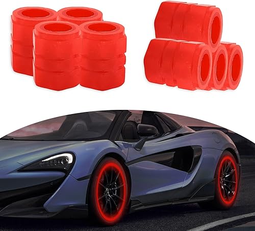 QUICTO 8 tapas de válvula de neumático de automóvil, tapas de válvula de neumático iluminadas para automóviles, motocicletas, bicicletas, camiones,