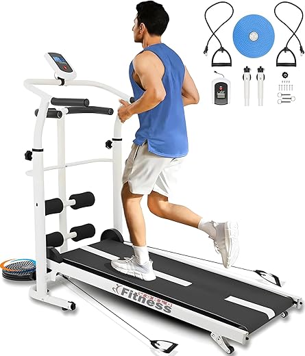 جهاز سير رياضي مع تحكم يدوي 150×52×110 سم - 38-1160- اسود