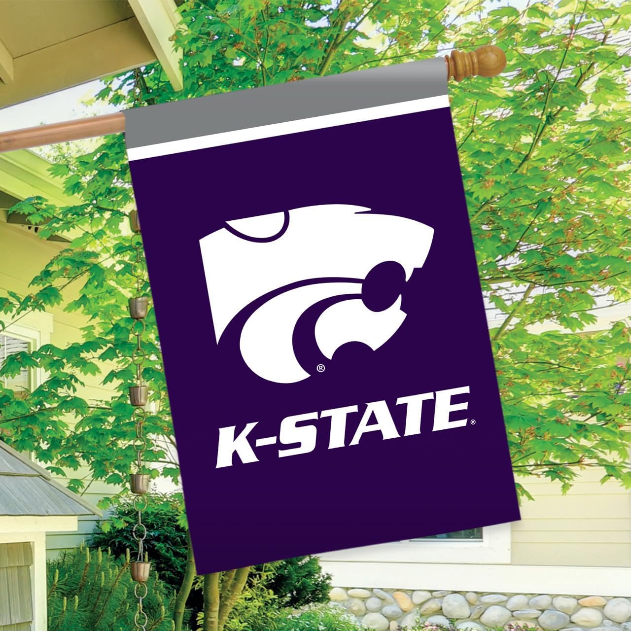 Briarwood Lane House Flag 40x28 For Outdoor Kansas State Wildcats NCAA Licensed House Flag