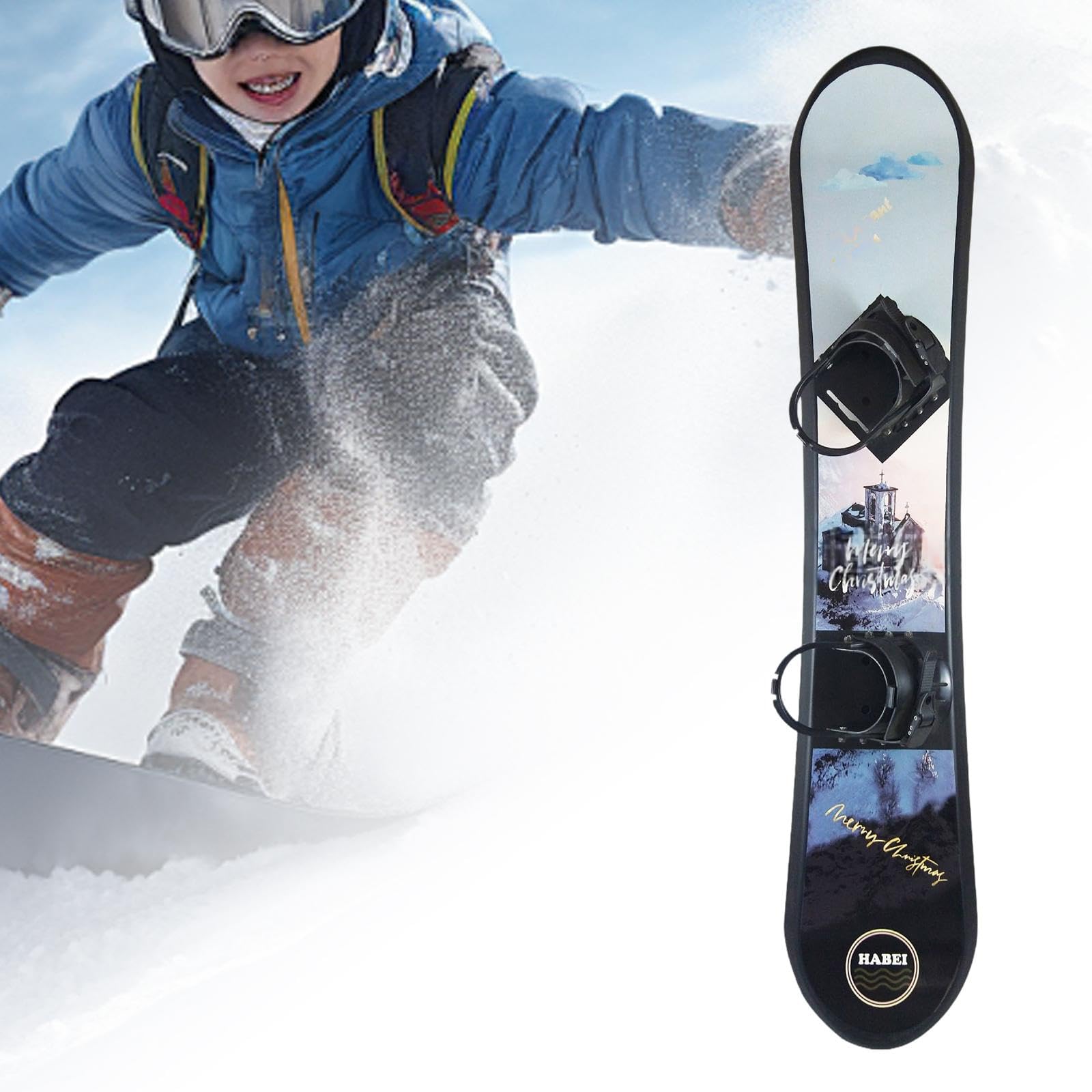 Snowboard per Bambini per Snowboard da 5 Anni da 50 Pollici con bindings Sneve Sled per attività Sportive all'aperto Invernali