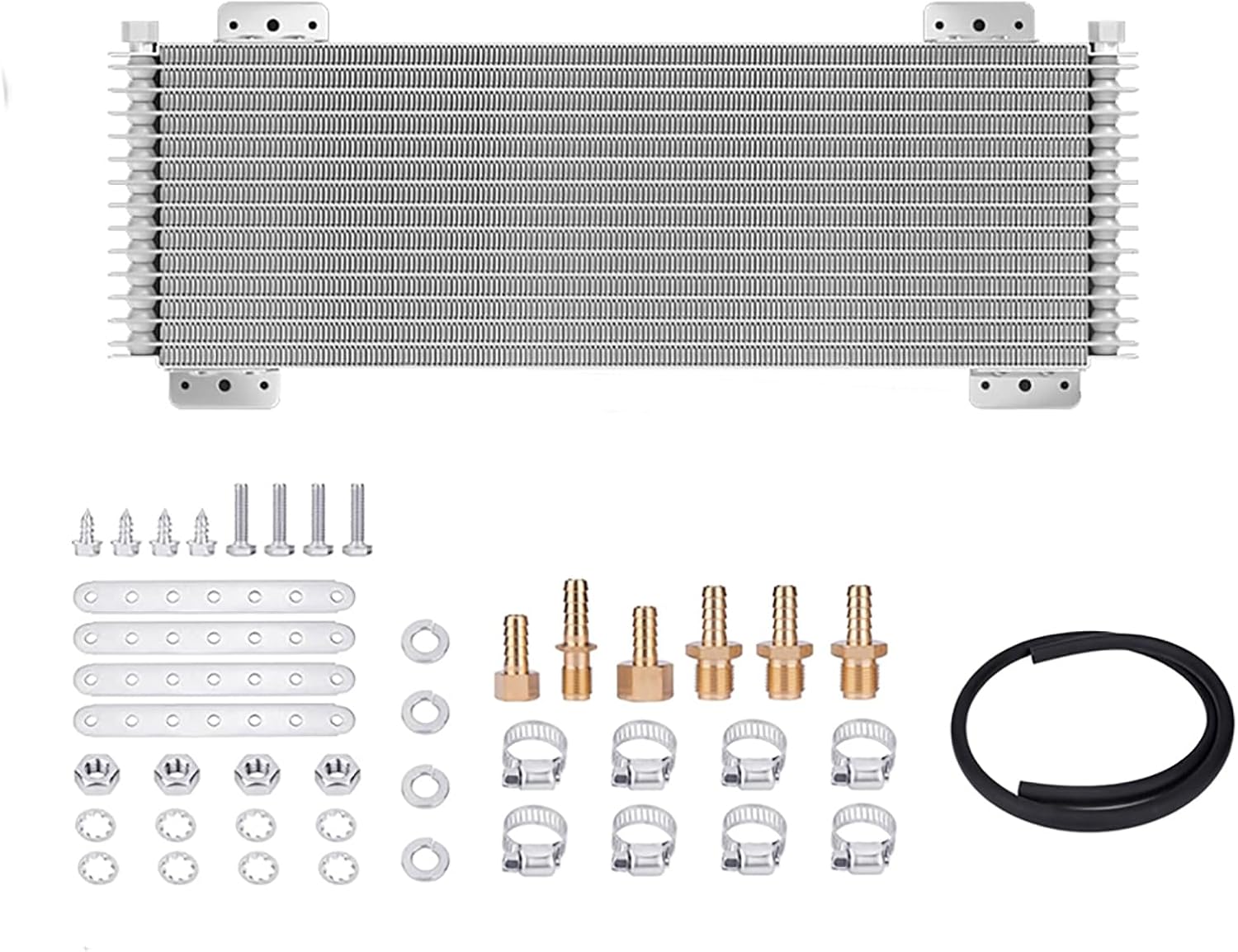 Wabbxyxq 40k Transmission Oil Cooler Kit with Mounting Hardware