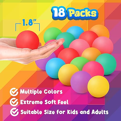 Miniatura 2 de Pelotas estrujables para el estrés paquete de 18 mini bolas antiestrés para niños y adultos, herramientas de TDAH, juguetes sensoriales, juguetes de