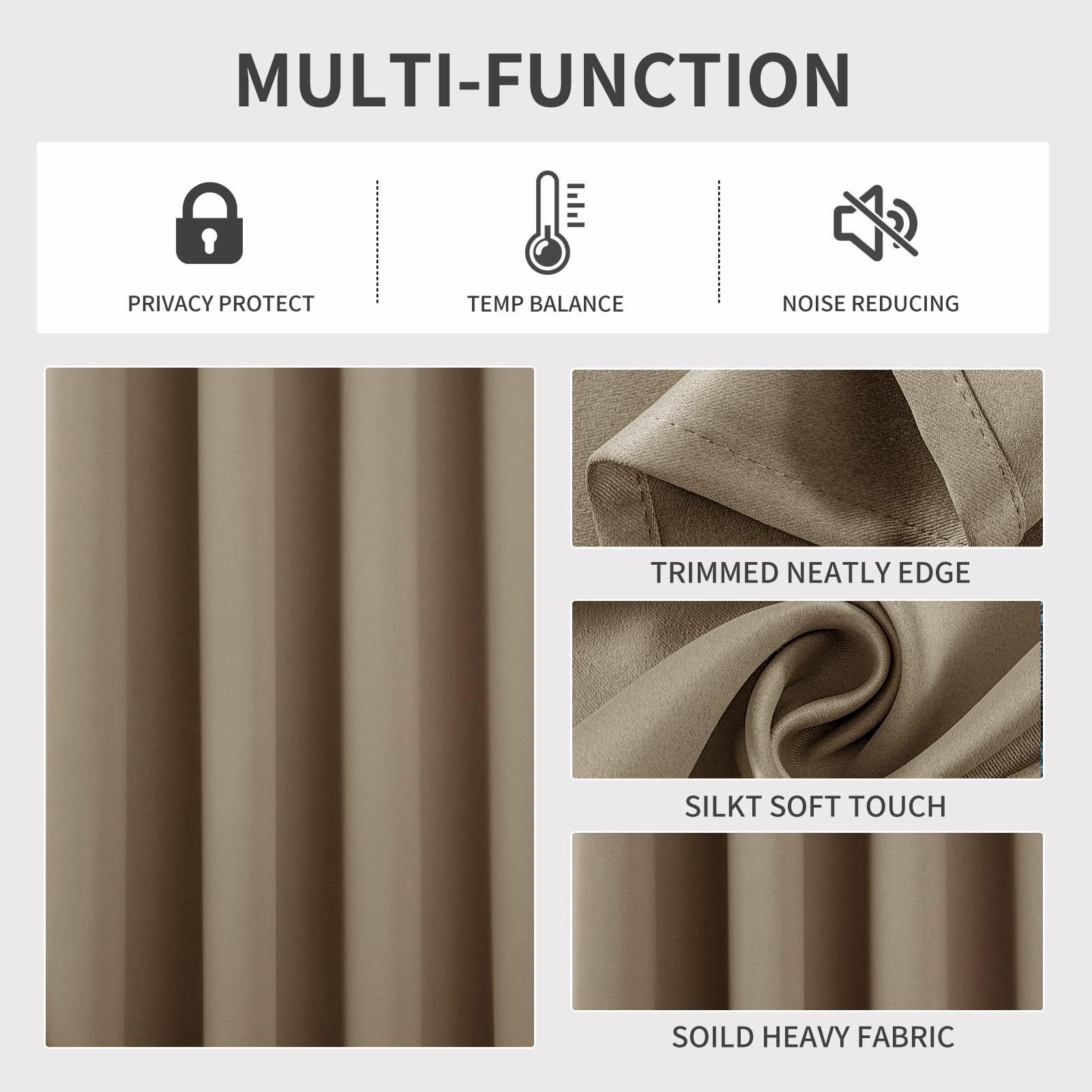 Joydeco Blackout Curtains for Bedroom 46 x 72 Inch - Image 4