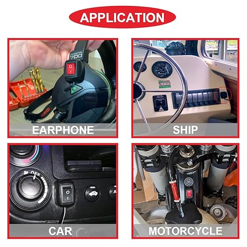 Miniatura 64 de Interruptor basculante para coche, interruptor de encendido y apagado, interruptor de botón de 12 V, interruptor de tira de luz LED, interruptor