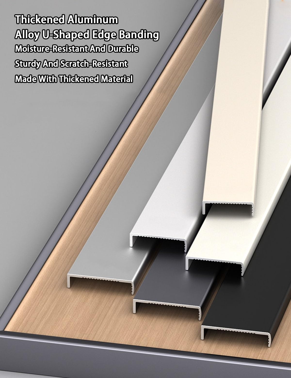 Épaisseur de 1mm Profilé en U Aluminium Aéronautique 6063-T5 Anodise