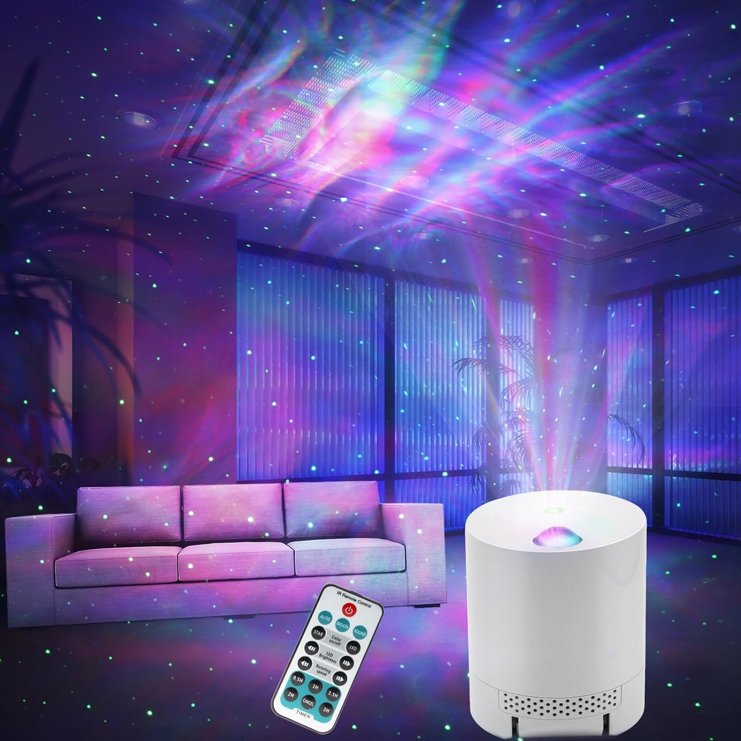 NALACAL Galaxy Projector, Star Projector, Northern Lights Projector with Remote Control, HD Image Star Projector Galaxy Light, Adjustable Color, Brightness and Movement Speed, Night Light Projector