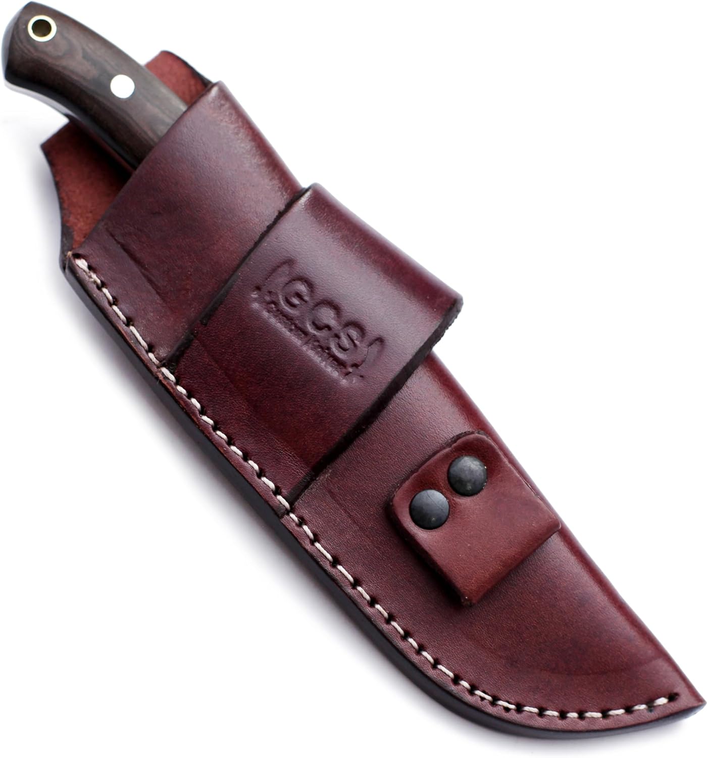 GCS Handmade Micarta Handle D2 Tool Steel Tactical knife Hunting Knife Camp Knife with leather sheath Full tang blade designed for Hunting & EDC GCS 910B