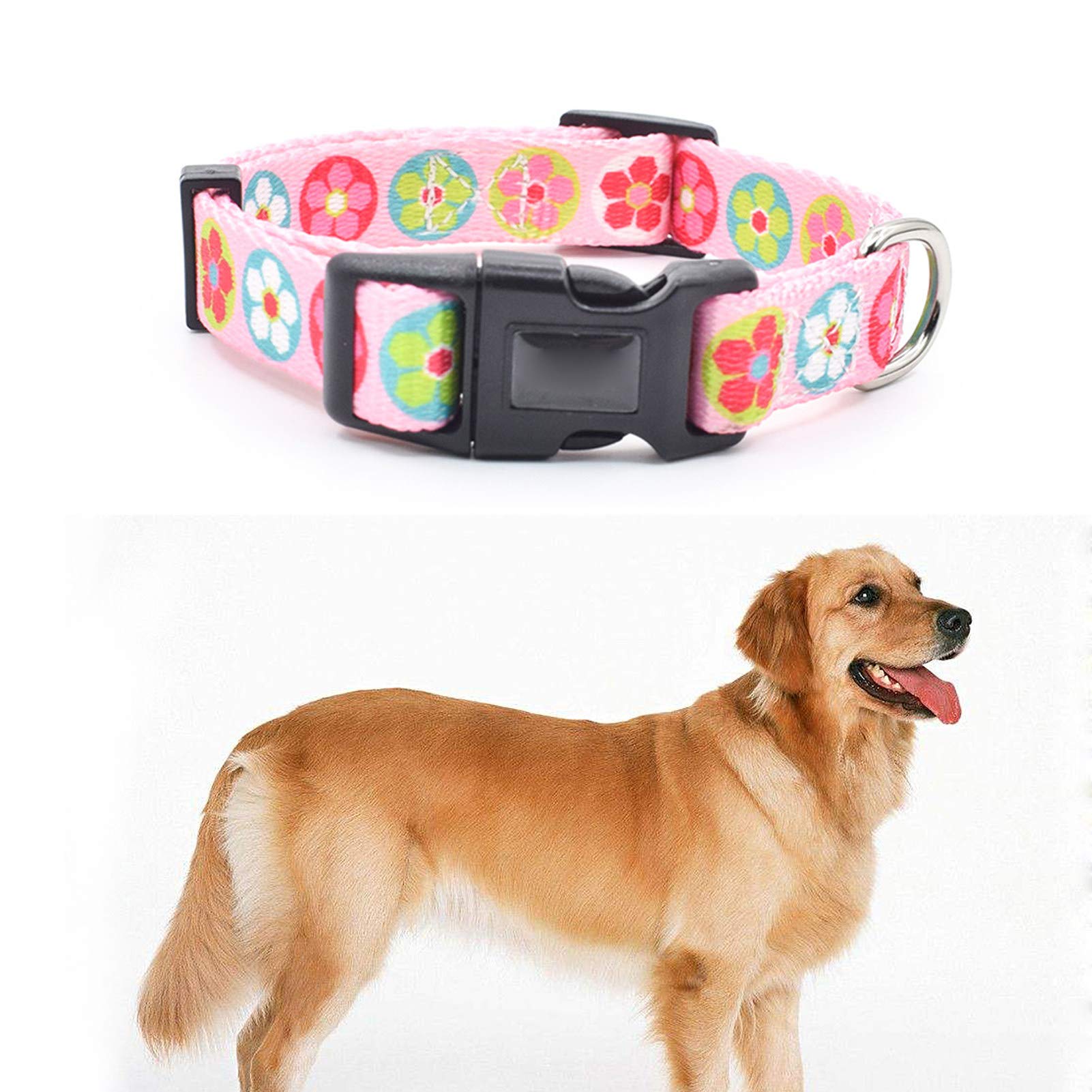 Geister-Hundehalsband Rosa/weiß – Weich, Verstellbar Für Kleine Bis Große Hunde & Katzen