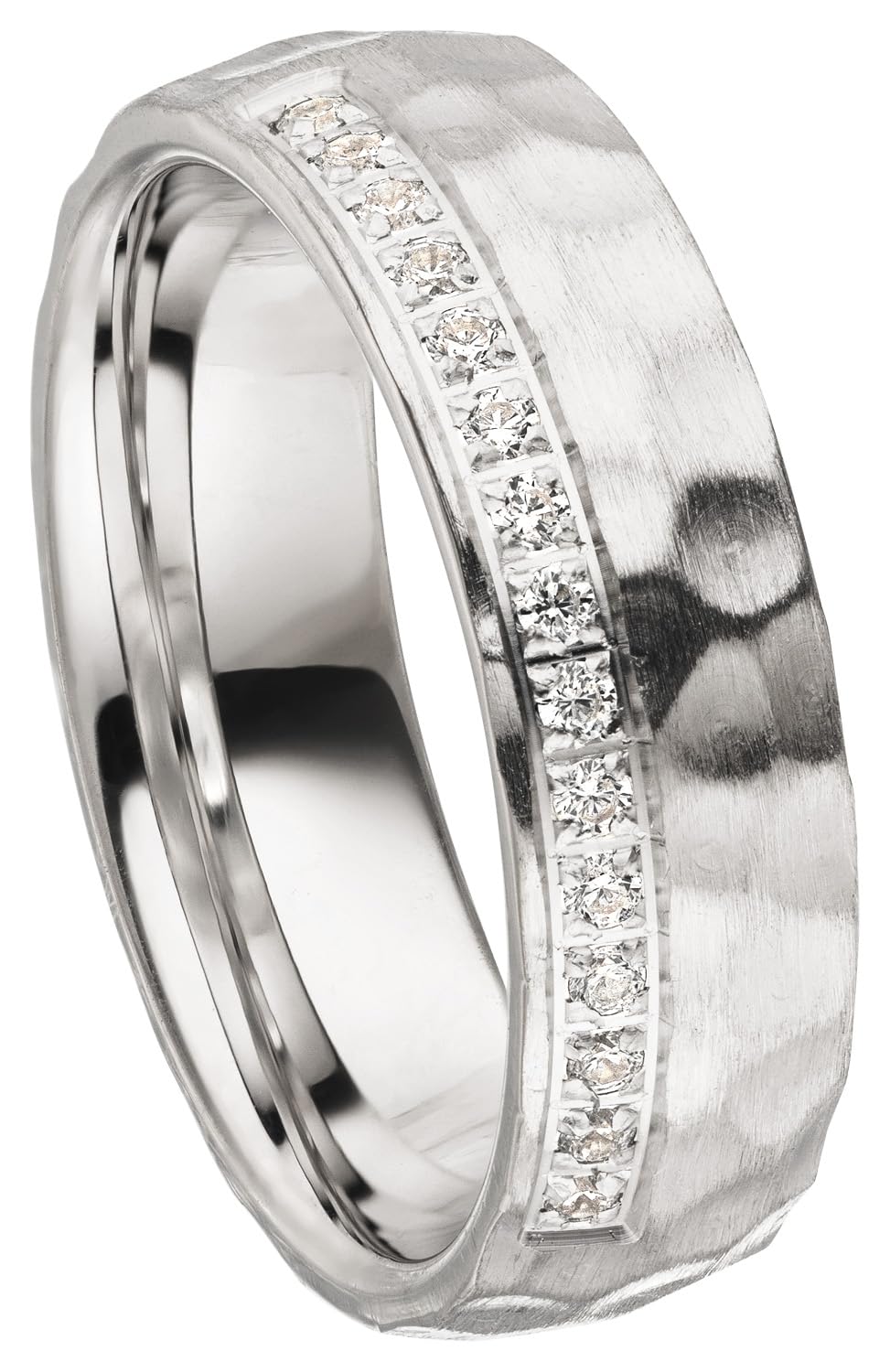 Kolibri Rings Damenring 15 Zirkonia Steine Sterling Silber 925 Ehering Verlobungsring Partnerring Freundschaftsring Ring - Inkl. Gravur und Etui