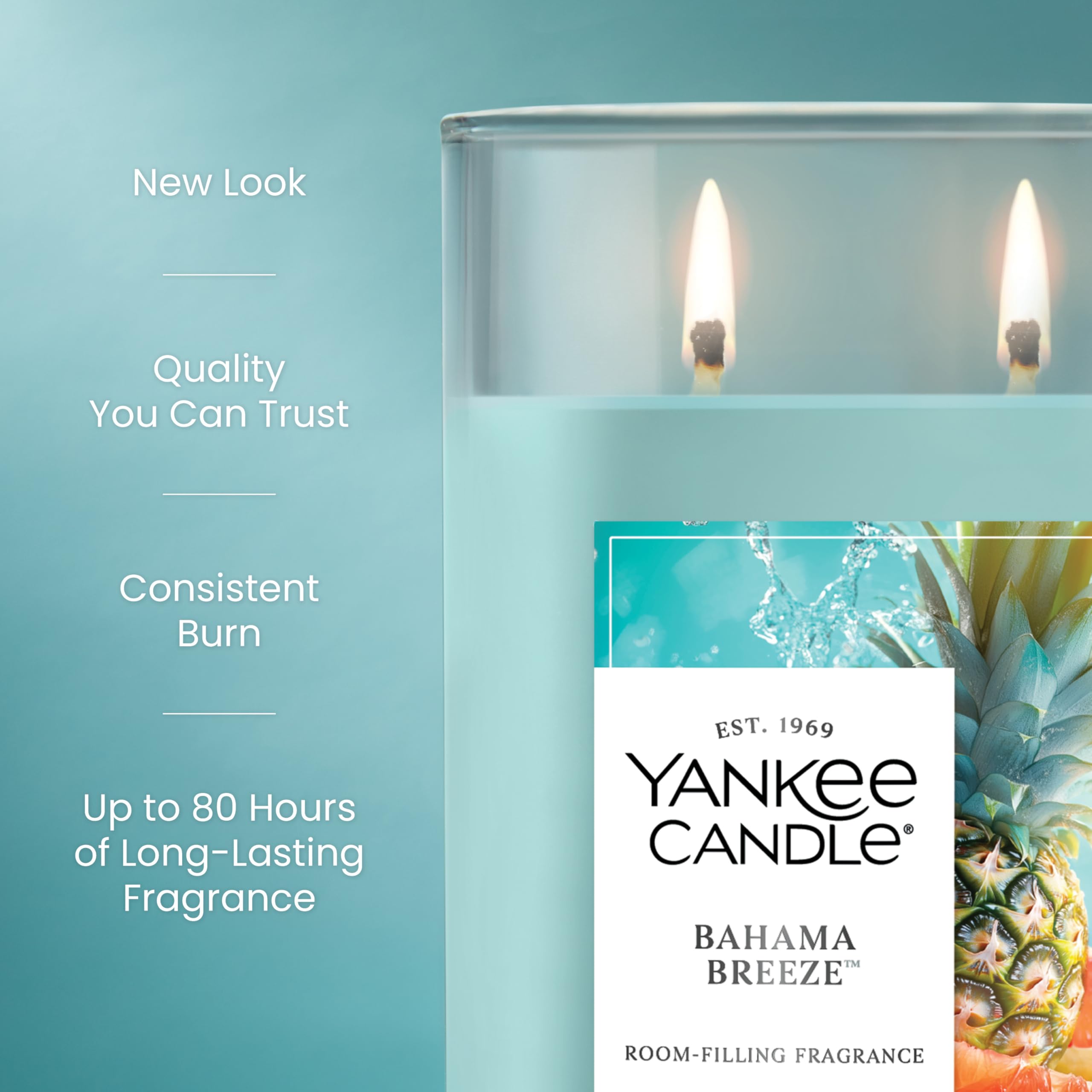 Yankee Candle Bahama Breeze Signature Duftkerze im Glas, groß