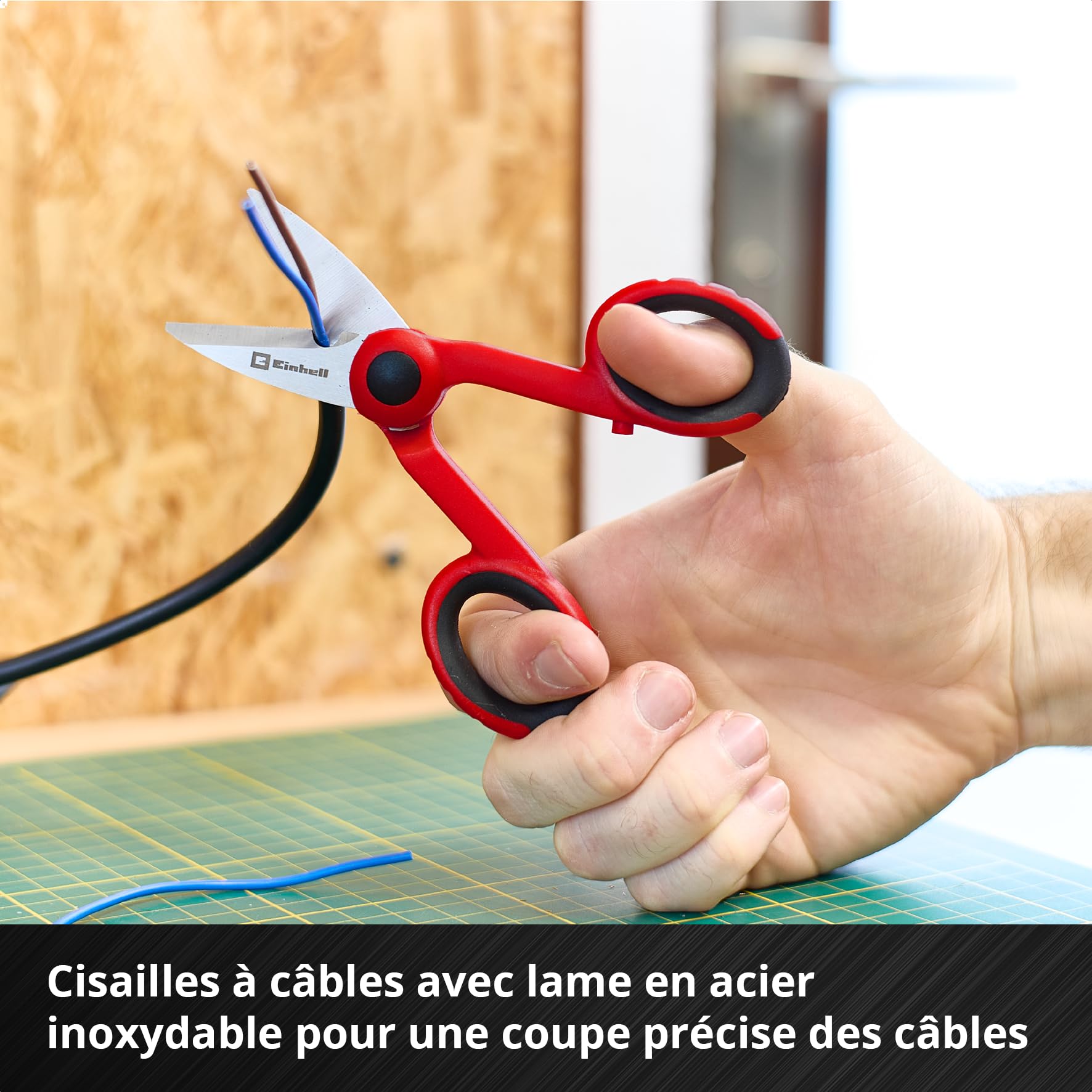 Original Einhell E-Case coffret à outils 153 pièces hobby (DIY, kit réparation électronique, pinces d’électricien, set de cosses de câble, brosse métallique main, limes, serre-joints, coffret système)