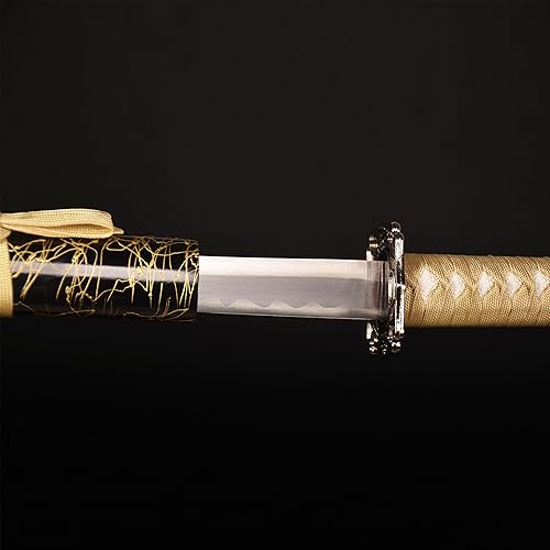 Miniatura 4 de Paquete de 3 Katana japonesa moldeada a mano afilada de acero al carbono 1065 negro real, protector de mano de tótem de dragón, soporte de espada de