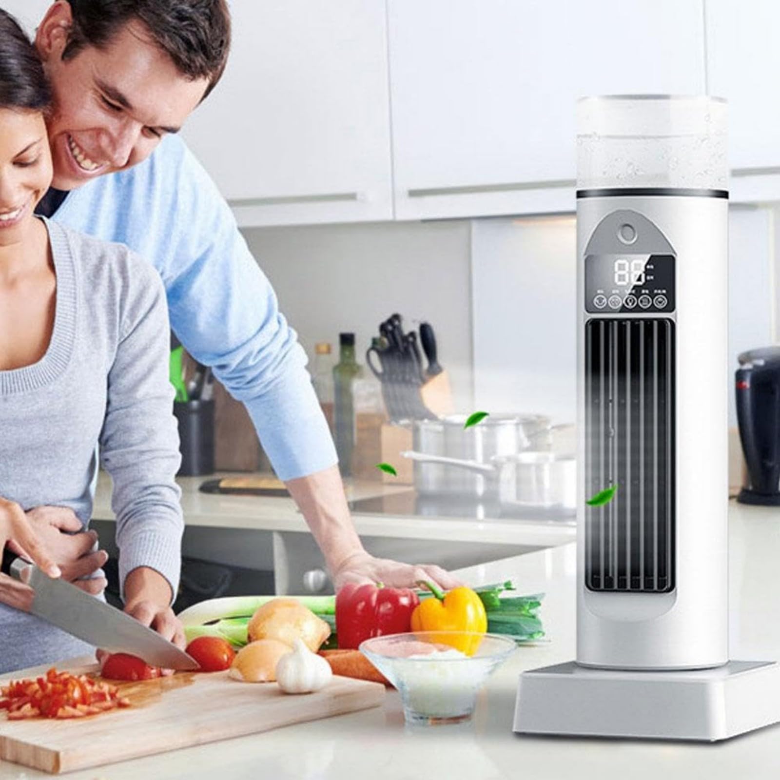 Tower AC Klimaanlage, Raumkühler Ventilator Tragbare Klimaanlagen, Leise Oszillierende Bladeless Kühler mit Fernbedienung für Schlafzimmer Büro Wohnheim (Schwarz)