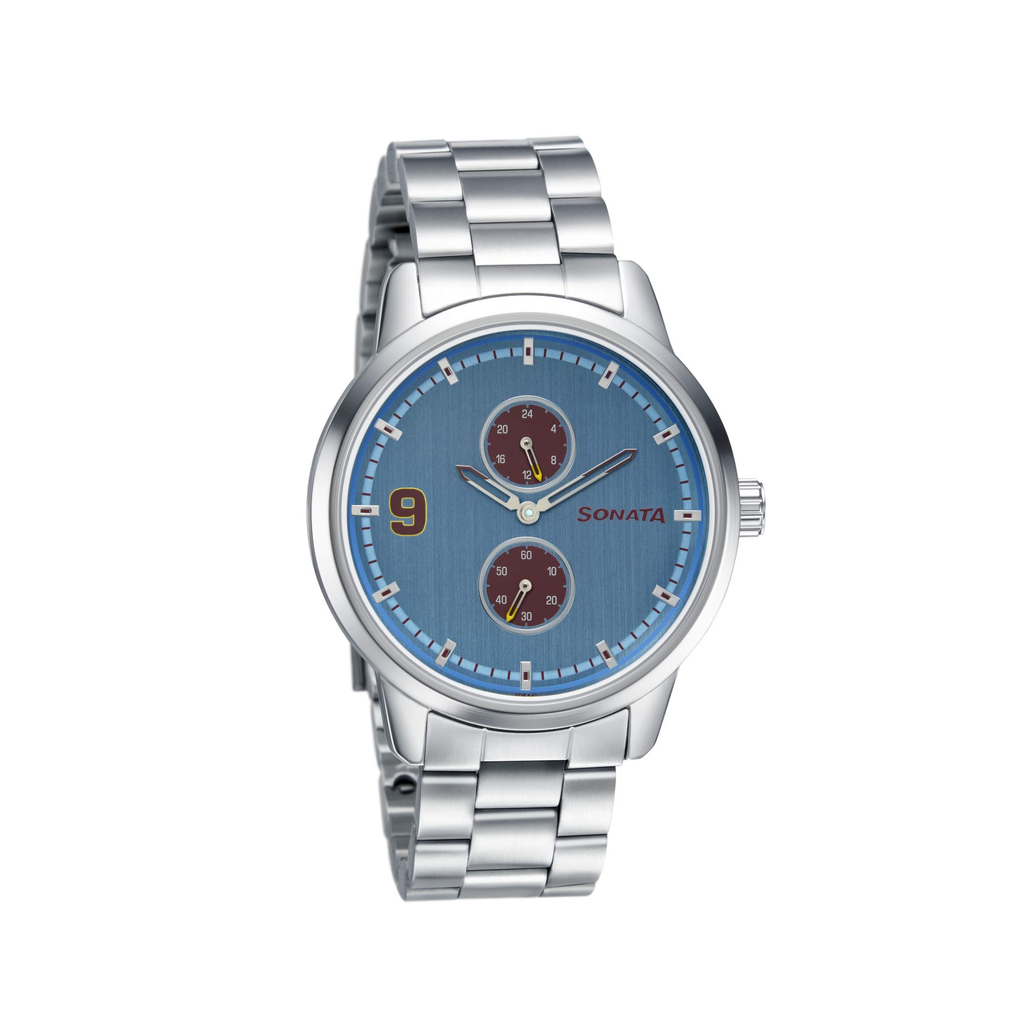 Sonata Quartz Analog Blue Dial Metal Strap Watch for Men-NP7139SM03 (B08J47JJYP) Amazon Price History, Amazon Price Tracker