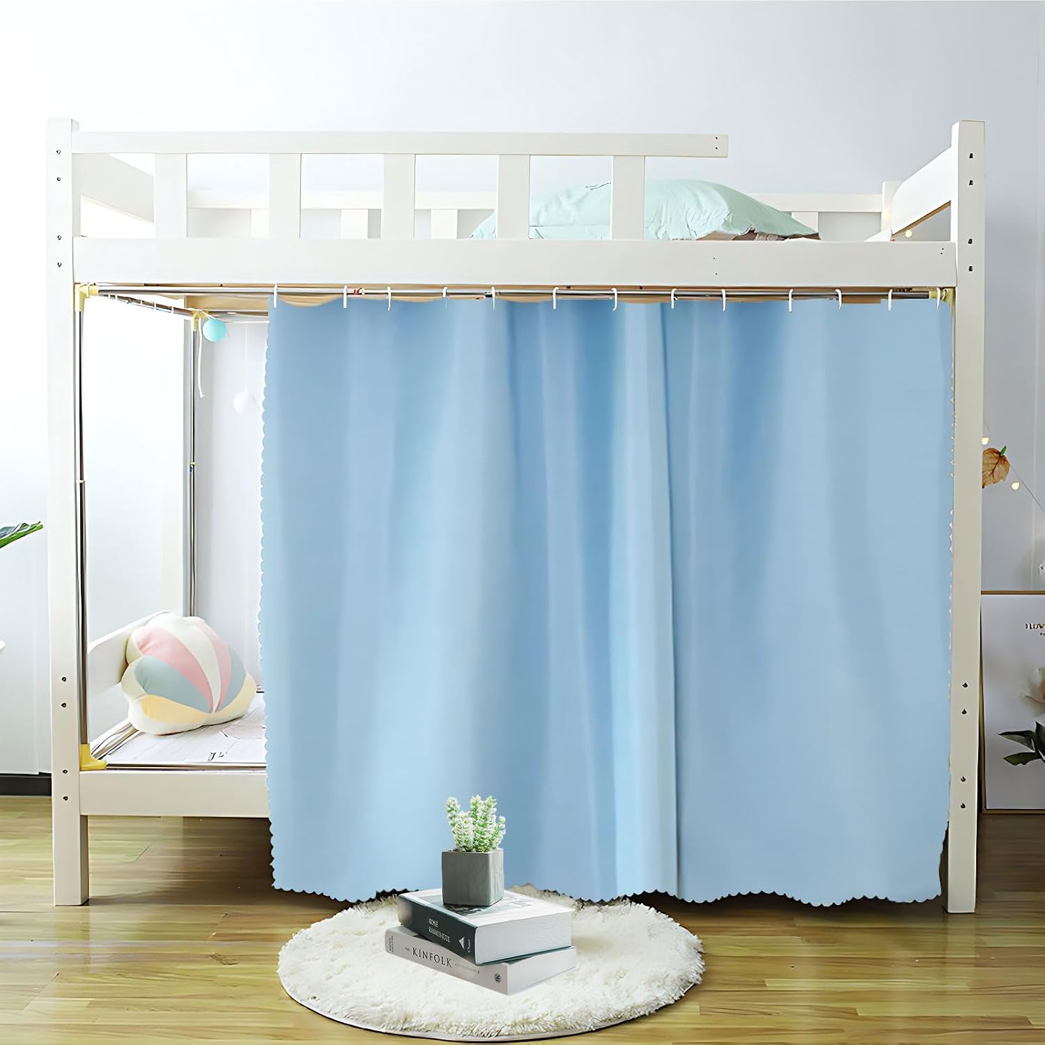 Bunk Bed Strong Blackout Top Bottom Bunk Green Bed Curtain Student Dormitory Dustproof Thickening Bed Curtains Privacy Canopy