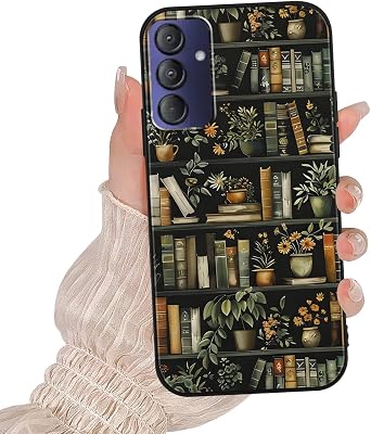 Bookshelf Floral Phone Case for Gabb Phone 4 pro 6.5", Vintage Bookcase-Style Leaves Flowers Plant Soft Silicone TPU Shockproof Protective Phone Cover Cases for Girls Women