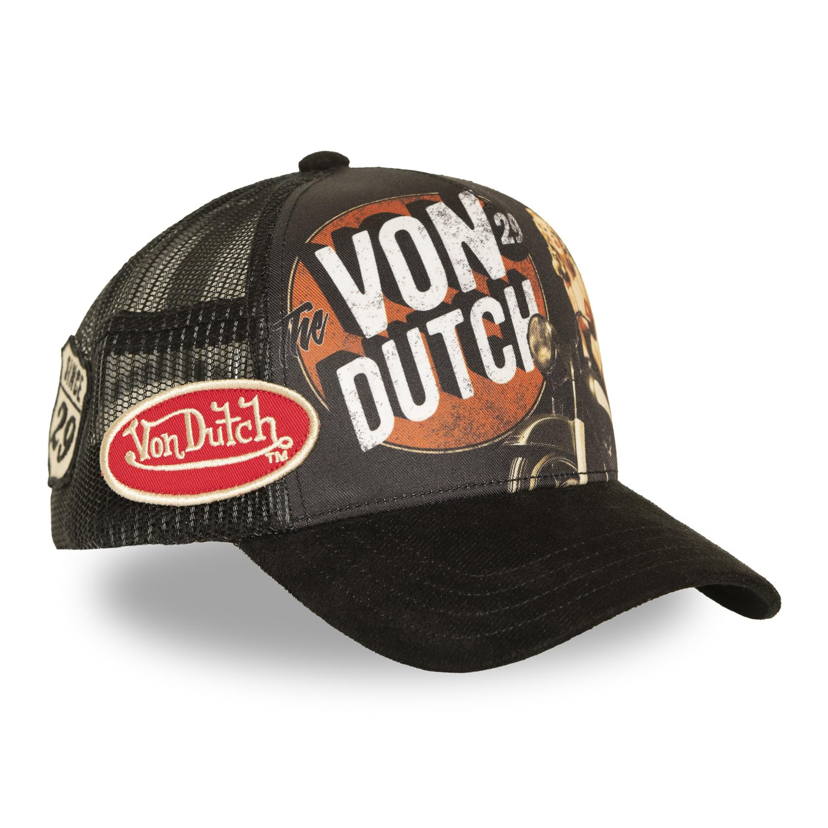 Von Dutch Czapka męska i damska Pinup, Trucker regulowana