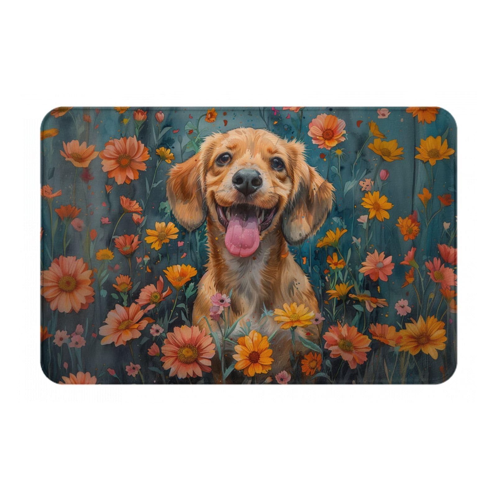 Felpudo De Entrada para Puerta 40X60Cm Lindo Perro Salchicha Felpudos Entrada Casa Antideslizante Alfombrilla Antideslizante Interior Felpudo Exterior para Cocina, Jardín, Puerta Trasera