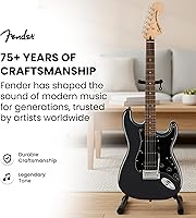 Vista 9 de Fender Squier Affinity Stratocaster HSS - Paquete Charcoal Frost Metallic con amplificador Frontman 10G, cable, funda, correa, púas, lecciones