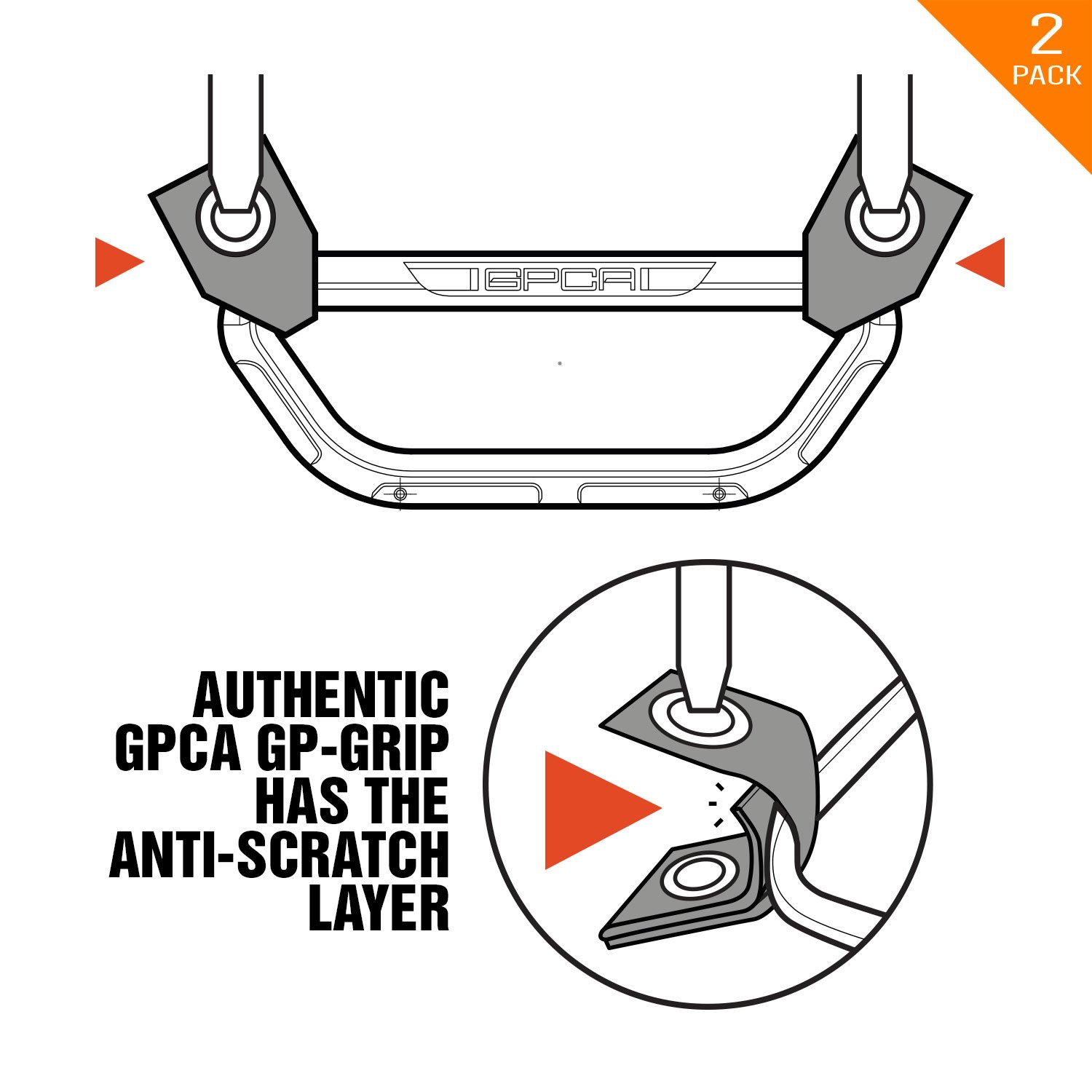 GPCA Headrest Grab Handles PRO Universal for Wrangler, Truck,Sport Car