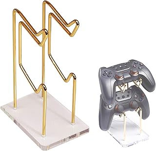 Porte Manette 2 Couches, Métal Support de Contrôleur de Jeu Universel Support Manette pour Bureau Accessoire Gaming Gamepad Stand pour Switch PS 5 PS 4, 1 Pièces