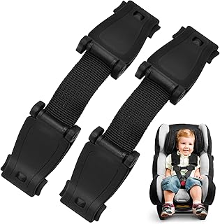 2pcs Chest Clip Ceinture de Sécurité Voiture Enfant, Pince Harnais Siège Auto, Réglable Sangle de Poitrine, Pratique et Sécuritaire pour Poussette et Sièges Auto (Noir, 13,5 * 3 cm)