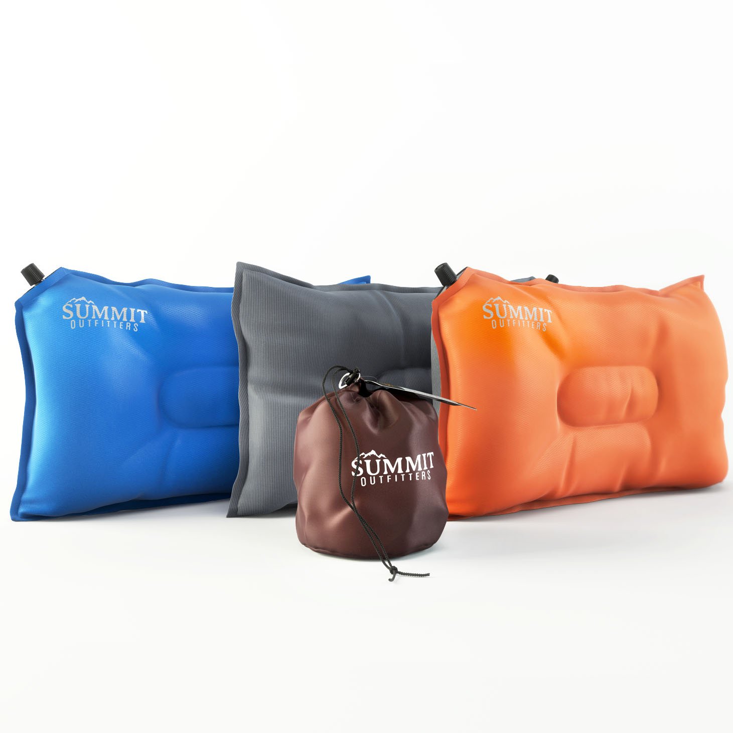 Camping Pillow Inflatable Compressible Self Inflating Air Pillow (20"x12") - Designed for Hammocks, Tent Camping, Hiking, Backpacking, Travel and Outdoor Festivals