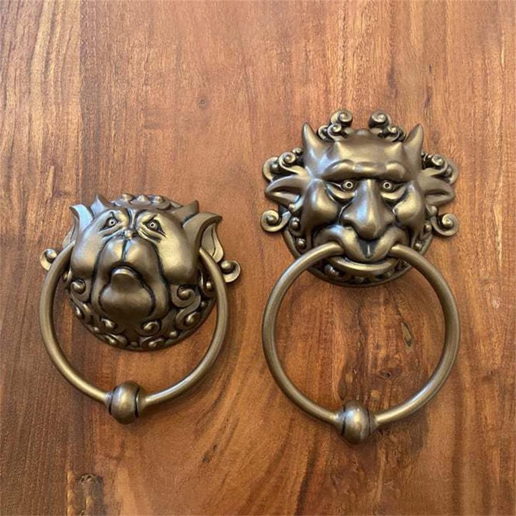 Vintage Resin Door Knockers Dragon Face & Gate Knocker Handle Pull Accessories Home Decor