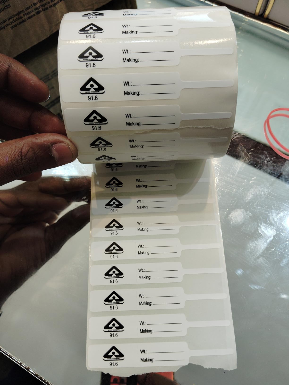 BAR-CODING TECH® 81mm x 12mm Jewellery Hallmark Labels | Matte Finish ...