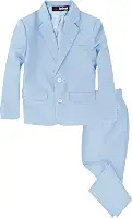 Gino Giovanni Conjunto de 2 peças de terno formal para meninos, Sky Blue, 6