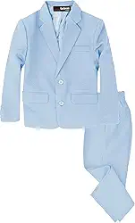 Gino Giovanni Conjunto de 2 peças de terno formal para meninos, Sky Blue, 6