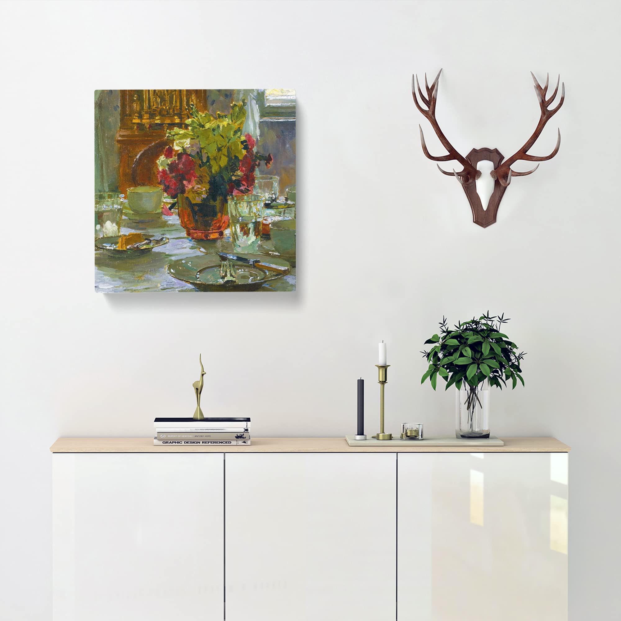 The Breakfast Table by Carl Moll Canvas Print, Mixed, 35L x 35W cm - Image 2