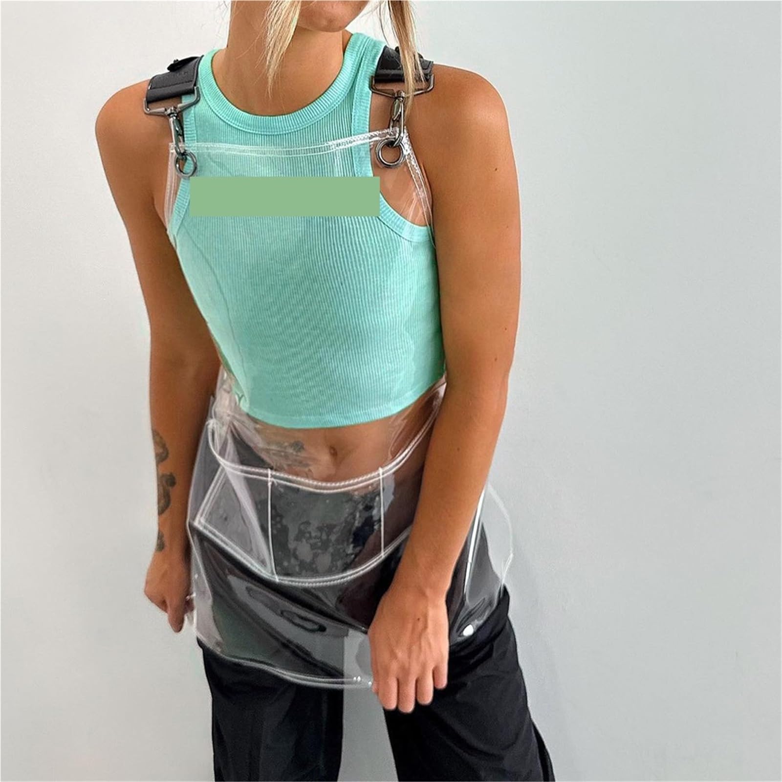 Delantal transparente Delantal Popular impermeable de TPU for peluquero, corte pelo, pintura antiincrustante a prueba aceite, ropa trabajo for hombres y mujeres, delantal cocina