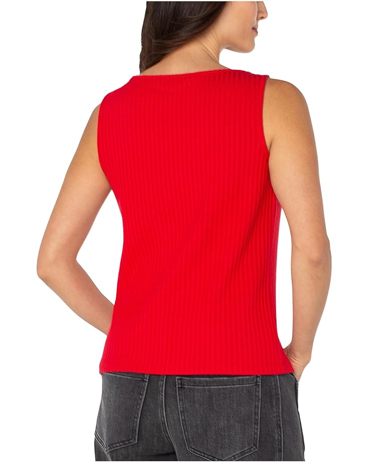 Liverpool Los Angeles Sleeveless Boat Neck Rib Knit Top - #2 of 3