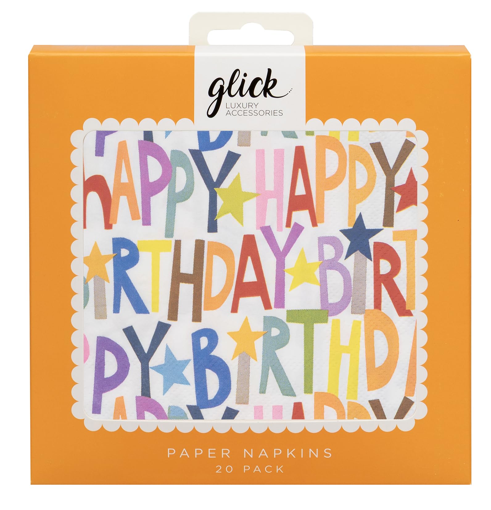 Glick Happy Birthday Napkins - 33 x 33cm - Pack of 20