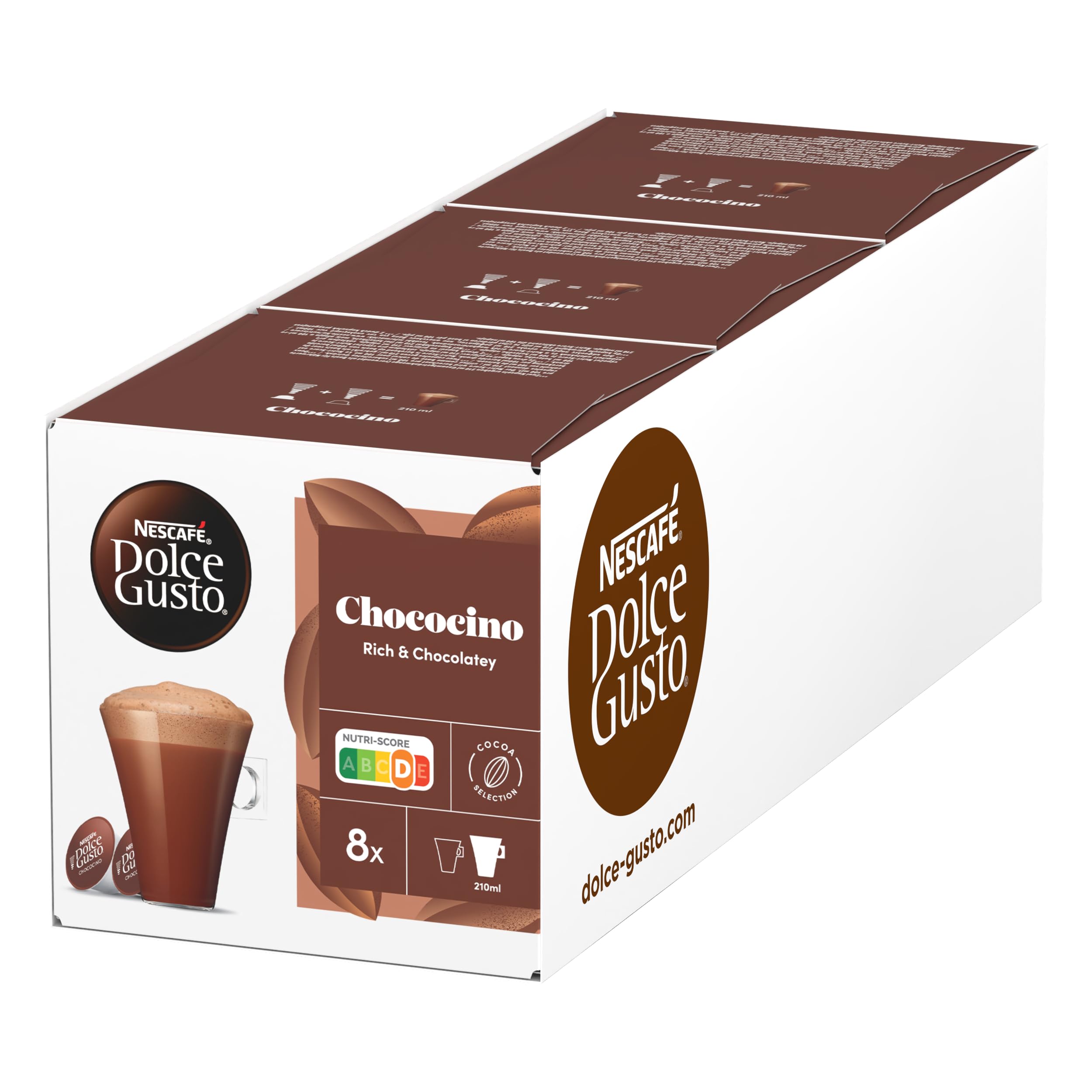 NESCAFÉ DOLCE GUSTO Chococino Capsules (Pack of 3 x 16 Pieces)