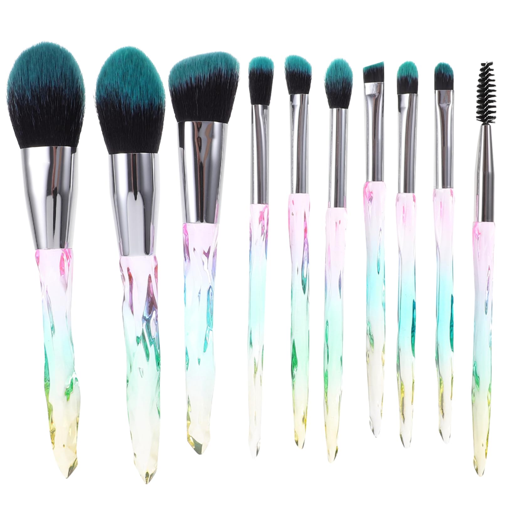 Healeved 20stücke Teiliges Make-up Pinselset Mit Transparentem Griff Für Foundation Lidschatten Und Blush Sanfte Borsten Für Empfindliche Haut Einfach Zu Reinigen Langlebig Für